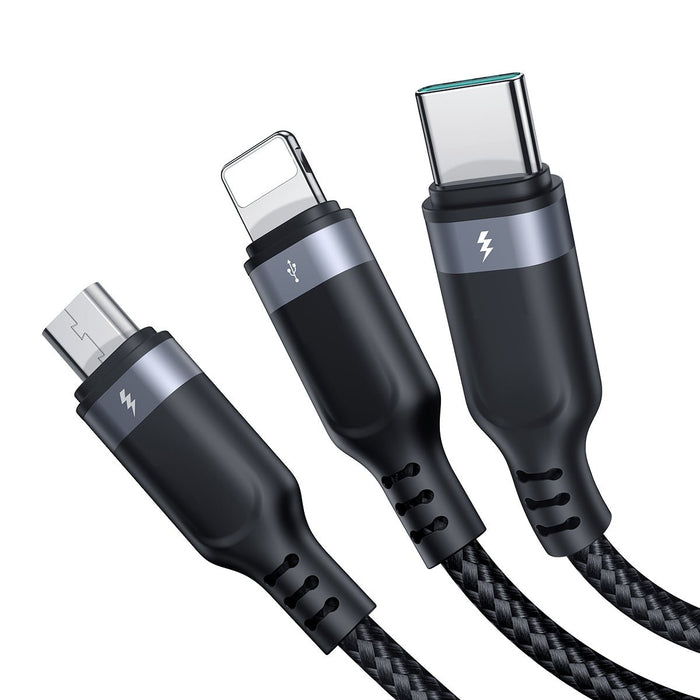 EAN 6956116758592 - JOYROOM S-1T3018A18 cable USB 0,3 m USB A USB C/Micro-USB B/Lightning 4,8 Gbit/s Negro imagen 4