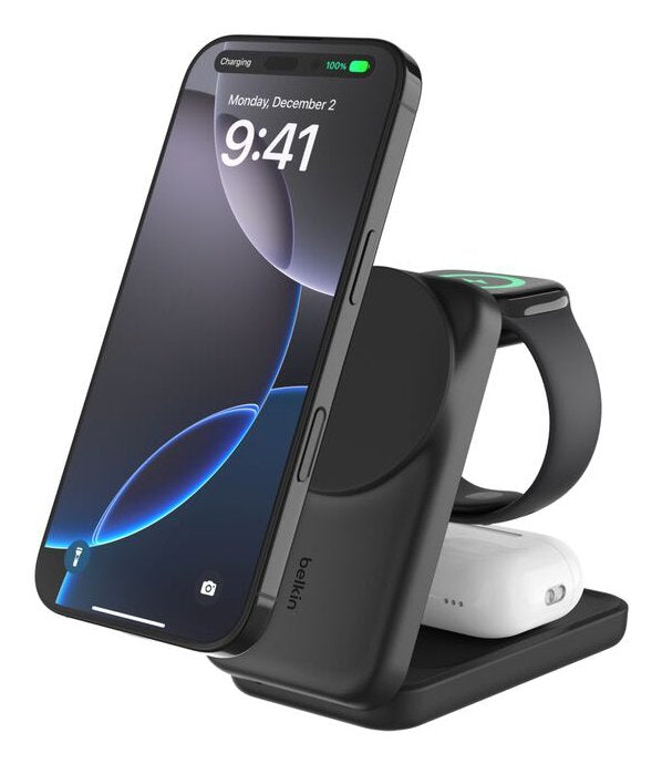 EAN 745883919710 - Belkin Qi2 Fitness tracker, Auriculares, Smartphone, Reloj inteligente Negro USB Cargador inalámbrico Carg imagen 1