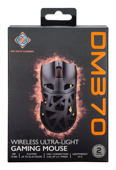 EAN 7333048070272 - Deltaco Gaming DM370 ratón Juego Ambidextro RF Wireless + Bluetooth + USB Type-A Óptico 12000 DPI imagen 6
