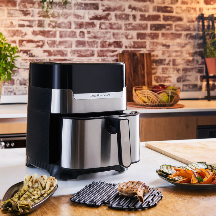 EAN 3045380020696 - Tefal Easy Fry & Grill EY505D Sencillo 4,2 L Independiente 1550 W Freidora de aire caliente Acero inoxida imagen 11
