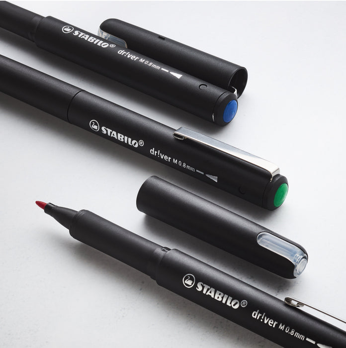 EAN 4006381615006 - STABILO dr!ver rotulador de punta fina Medio Negro, Azul, Verde, Rojo 4 pieza(s) imagen 5