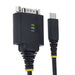 EAN 65030898447 - StarTech.com 1P1FFC-USB-C-SERIAL cable de serie Negro 0,3 m USB Tipo C RS-232 imagen 2