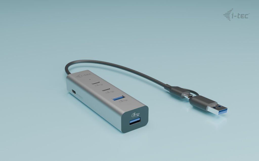 EAN 8595611707247 - i-tec Metal CAHUBMETAL2A2CPD hub de interfaz USB 3.2 Gen 1 (3.1 Gen 1) Type-A + Type-C 5000 Mbit/s Plata imagen 2
