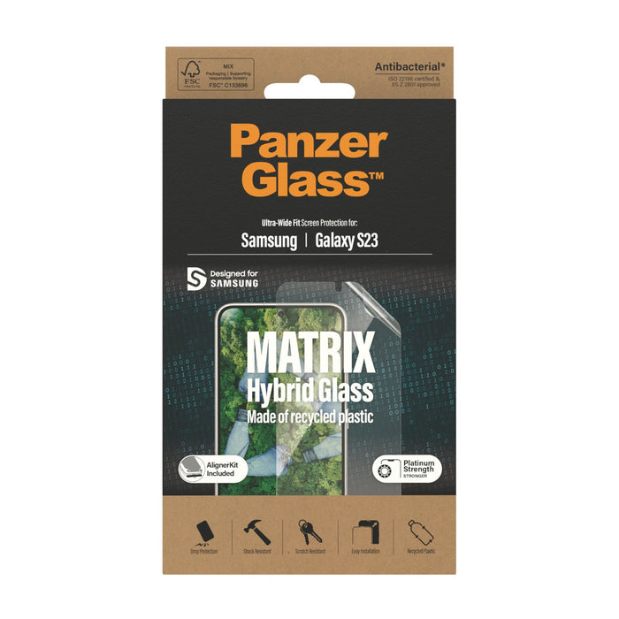 EAN 5711724073182 - PanzerGlass ® ECO MATRIX Screen Protector Samsung Galaxy S23 | Ultra-Wide Fit w. AlignerKit Protector de  imagen 3