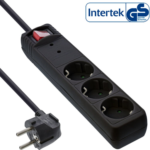 EAN 4043718188253 - InLine 16431P base múltiple 1,5 m 3 salidas AC Interior Negro imagen 1
