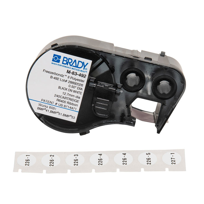 EAN 888434592267 - Brady M-83-499 etiqueta de impresora Negro, Blanco Etiqueta para impresora autoadhesiva imagen 1
