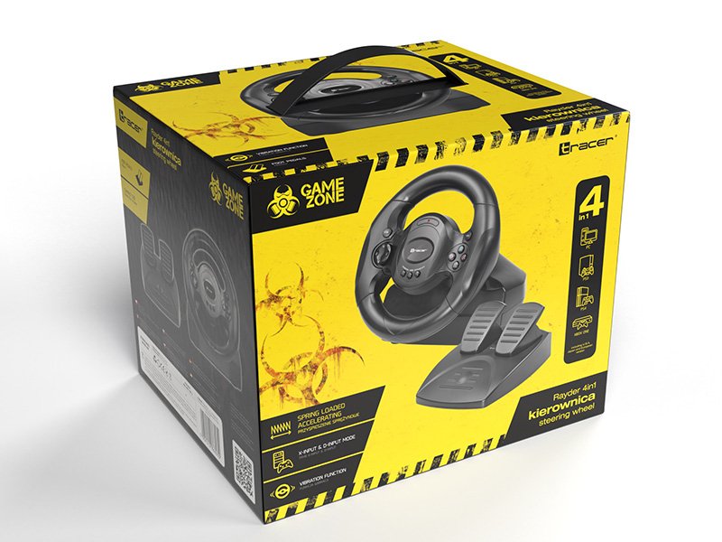 EAN 5907512866030 - Tracer Rayder 4 in 1 Negro Volante PC, PlayStation 4, Playstation 3, Xbox One imagen 4