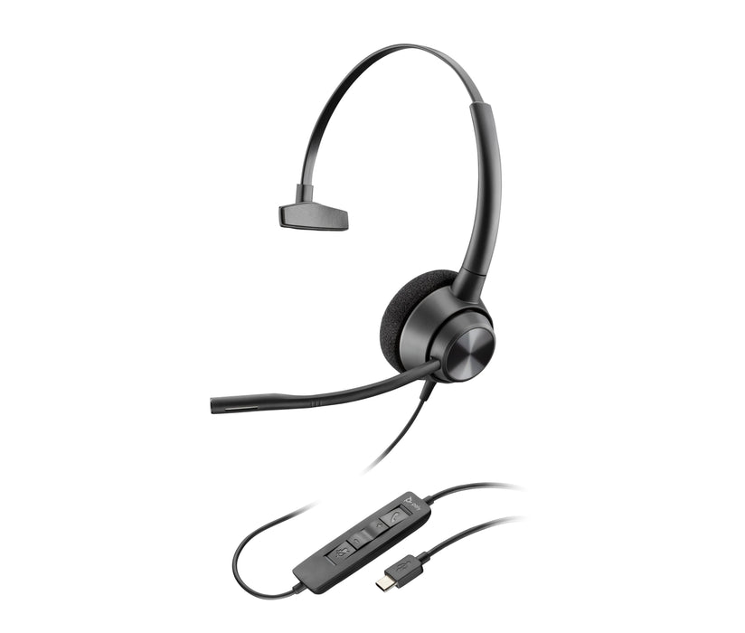 EAN 0197029372819 - HP Poly EncorePro 310 USB-C Monoaural Headset TAA Alámbrico Diadema Llamadas/Música USB Tipo C Negro imagen 3