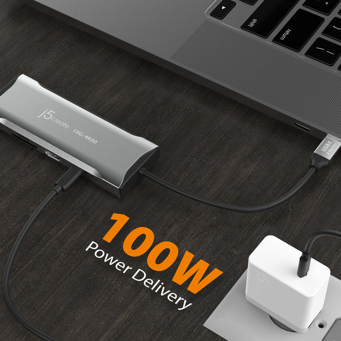EAN 4712795086263 - j5create JCD393 Alámbrico USB 3.2 Gen 1 (3.1 Gen 1) Type-C Gris imagen 10