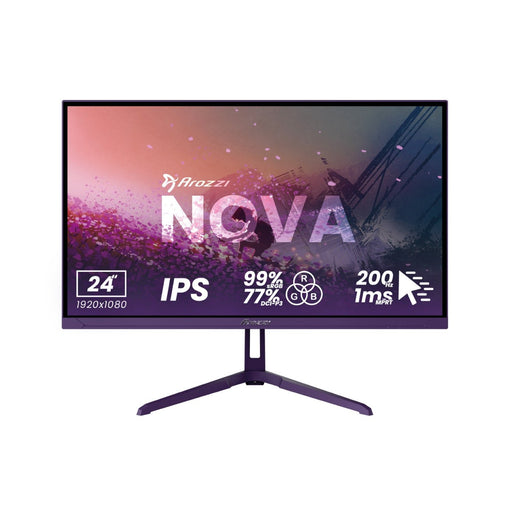 EAN 0850054766823 - Arozzi Nova 24″ pantalla para PC 60,5 cm (23.8") 1920 x 1080 Pixeles Full HD LED Púrpura imagen 1