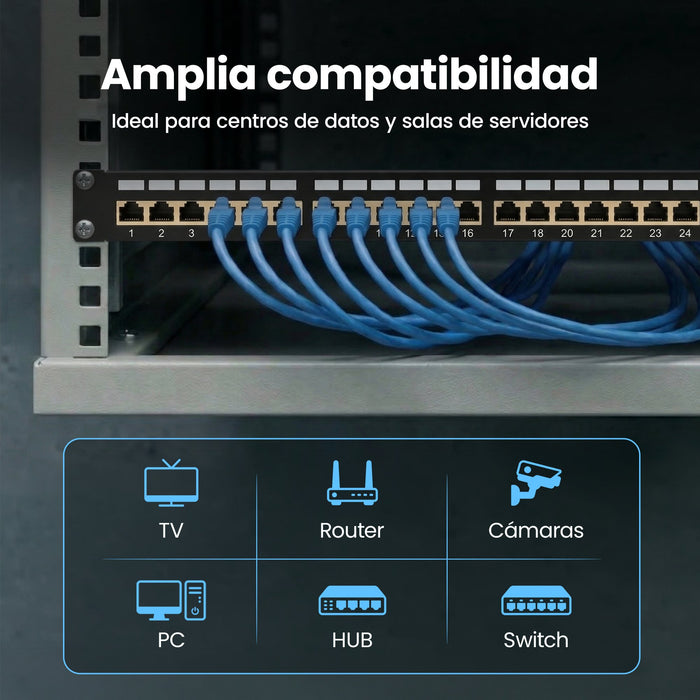 EAN 5907207228266 - Extralink CAT6A STP Patchpanel 24 porty imagen 11