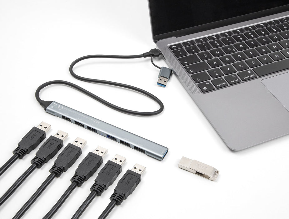 EAN 4043619642731 - DeLOCK 64273 hub de interfaz USB 3.2 Gen 1 (3.1 Gen 1) Type-C 5000 Mbit/s Gris imagen 3