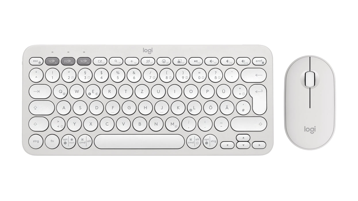 EAN 5099206115767 - Logitech 920-012204 teclado Ratón incluido Universal RF Wireless + Bluetooth QWERTZ Alemán Blanco imagen 1