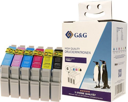 EAN 6939385904686 - G&G 70346 cartucho de tinta 6 pieza(s) Compatible Negro, Cian, Amarillo, Magenta, Fotos cian, Foto magent imagen 1