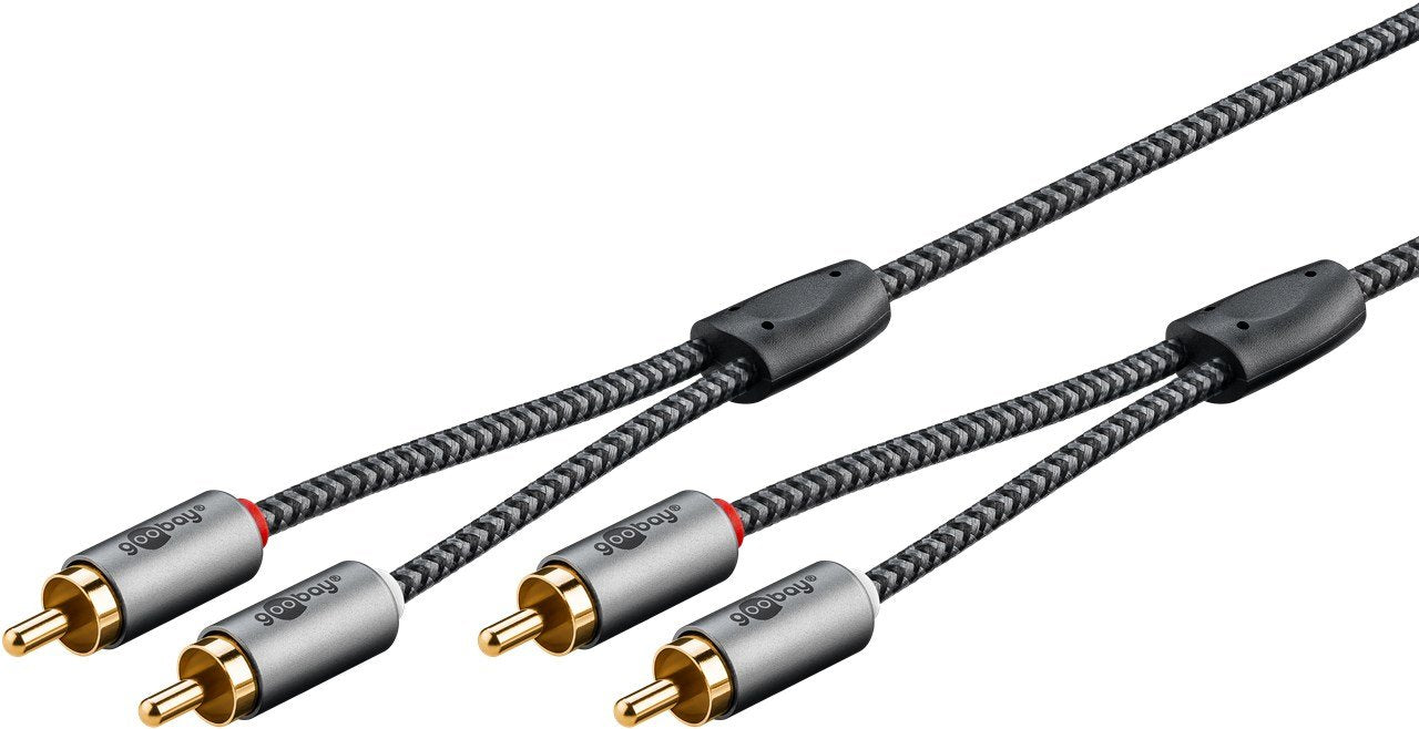 EAN 4040849652950 - Goobay 65295 cable de audio 5 m 2 x RCA Negro, Plata imagen 1