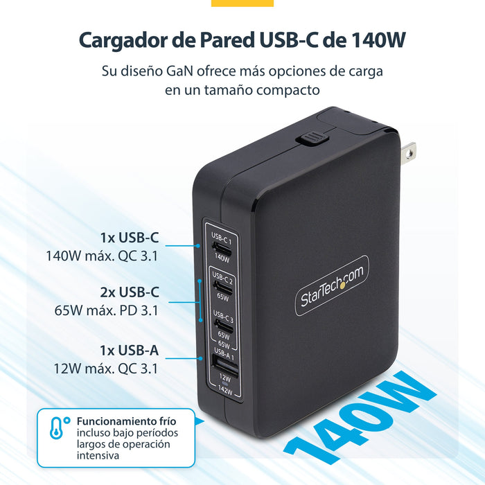 EAN 0065030911696 - StarTech.com 3114GCU-WALL-CHARGER cargador de dispositivo móvil Universal Negro Corriente alterna Carga r imagen 12