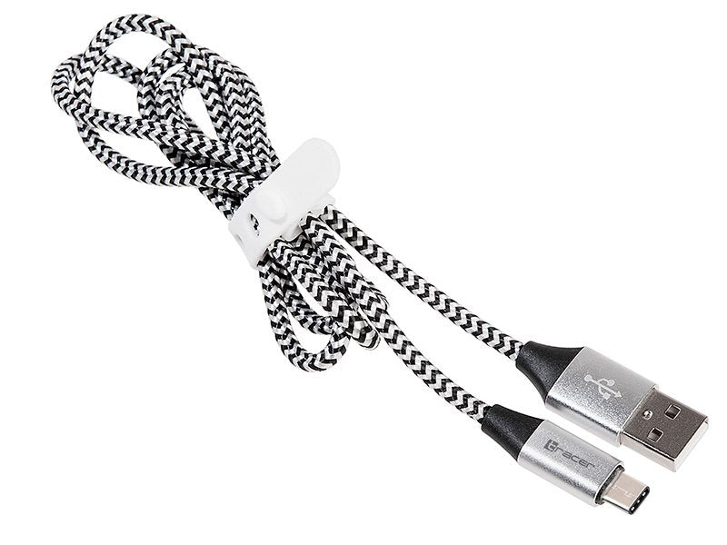 EAN 5907512863336 - Tracer TRAKBK46265 cable USB USB 2.0 1 m USB C USB A Negro, Plata imagen 2