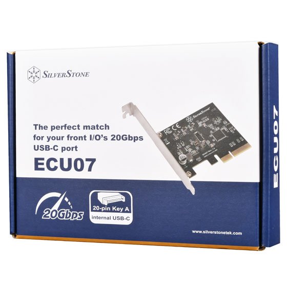 EAN 4710679811444 - Silverstone ECU07 tarjeta y adaptador de interfaz Interno USB 3.2 Gen 2x2 Type-C imagen 17