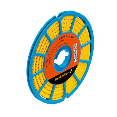 EAN 4008190082673 - Weidmüller CLI C 1-3 GE/SW B CD abrazadera para cable Amarillo 500 pieza(s) imagen 1