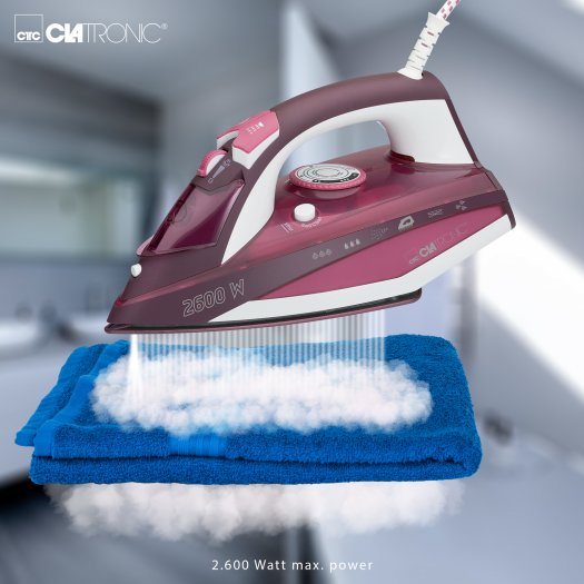 EAN 4006160638578 - Clatronic DB 3705 Plancha a vapor Suela de cerámica 2600 W Rosa imagen 3