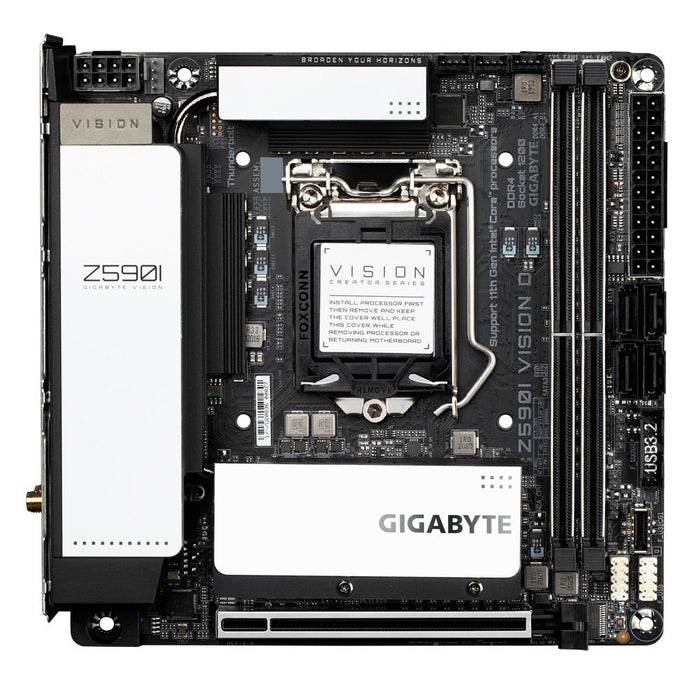 EAN 4719331815486 - GIGABYTE Z590I VISION D placa base Intel Z590 LGA 1200 (Socket H5) mini ITX imagen 1