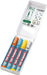 EAN 4004764986736 - Edding 385 Flipchart marcador 4 pieza(s) Punta de pincel Azul, Naranja, Plata, Amarillo imagen 3