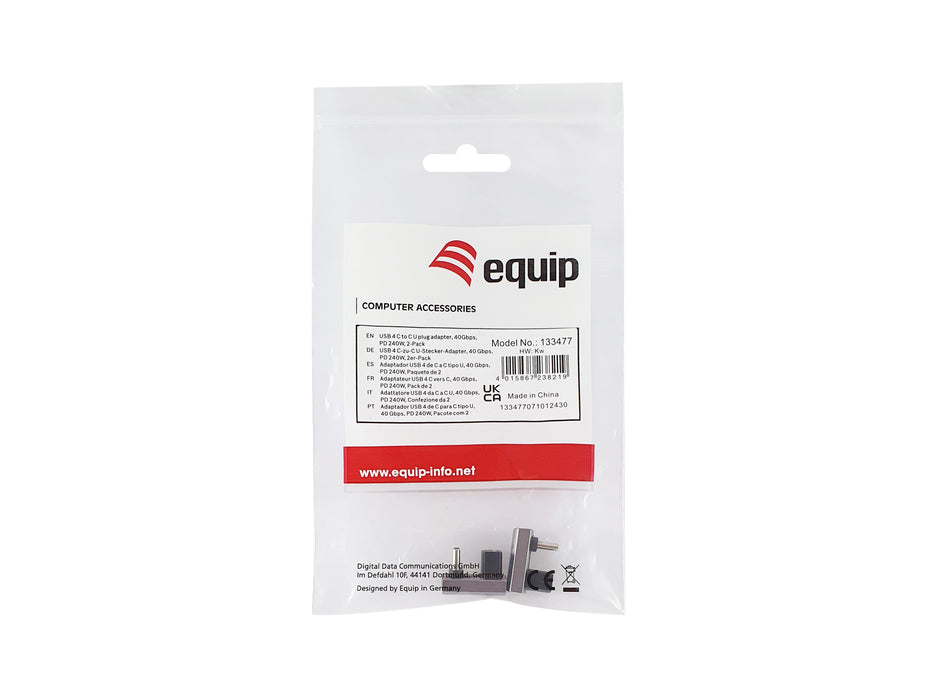 EAN 4015867238219 - Equip 133477 cambiador de género para cable USB C Negro, Gris imagen 5