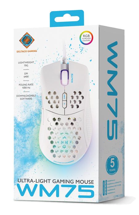 EAN 7333048057921 - Deltaco Gaming GAM-108-W ratón Juego mano derecha USB tipo A Óptico 6400 DPI imagen 9