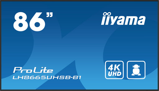 EAN 4948570123605 - iiyama LH8665UHSB-B1 pantalla de señalización Diseño de quiosco 2,18 m (86") LED Wifi 800 cd / m² 4K Ultr imagen 2