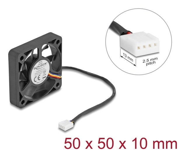EAN 4043619673148 - DeLOCK 67314 sistema de refrigeración para ordenador Carcasa del ordenador Ventilador 5 cm Negro 1 pieza( imagen 3