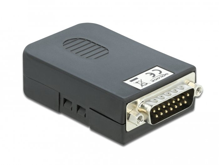 EAN 4043619665686 - DeLOCK 66568 cambiador de género para cable serial Sub-D15 16 pin terminal block Negro imagen 3