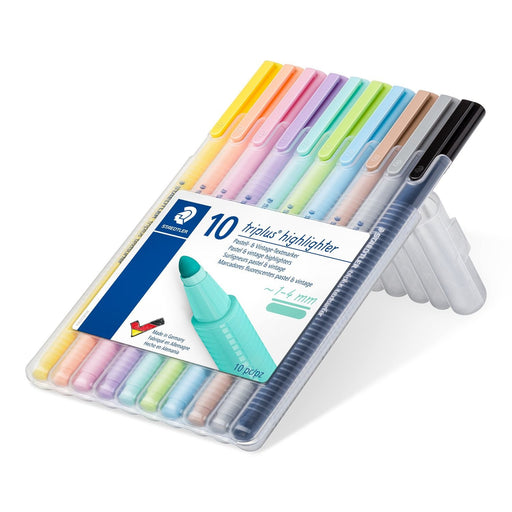 EAN 4007817188545 - Staedtler 362 C marcador 10 pieza(s) Punta redonda Negro, Marrón, Azul claro, Gris claro, Cal, Menta, Mel imagen 1