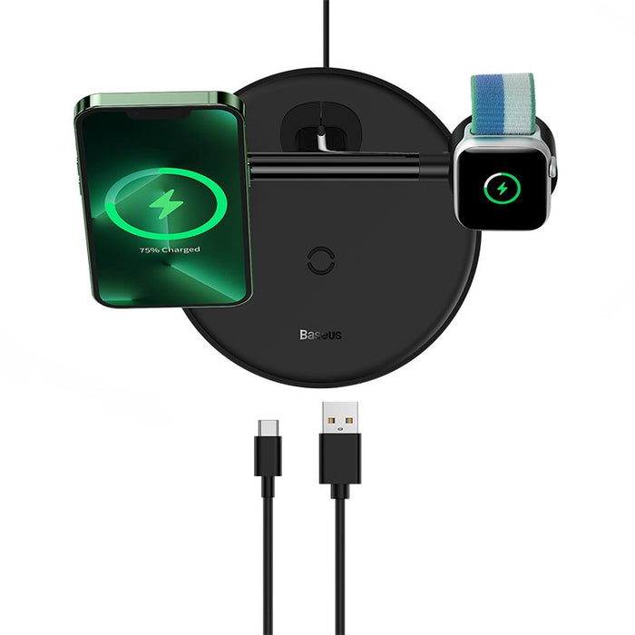 EAN 6932172609627 - Baseus WXTE000101 cargador de dispositivo móvil Smartphone, Reloj inteligente Negro Corriente alterna, US imagen 2