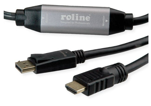 EAN 7630049619210 - ROLINE 11.04.5777 adaptador de cable de vídeo 10 m HDMI tipo A (Estándar) DisplayPort Negro imagen 2