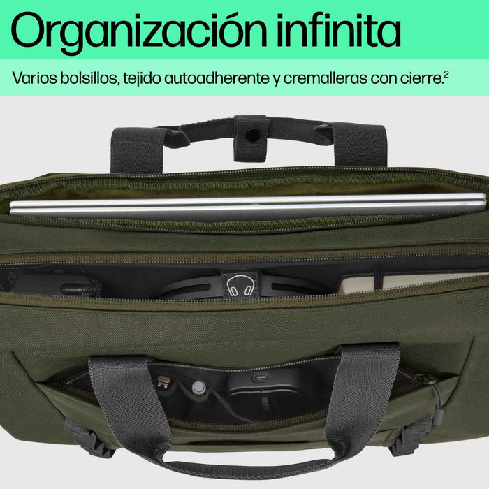 EAN 0197961660449 - HP 15.6 Modular Laptop Bag 39,6 cm (15.6") Bandolera Verde, Gris imagen 8
