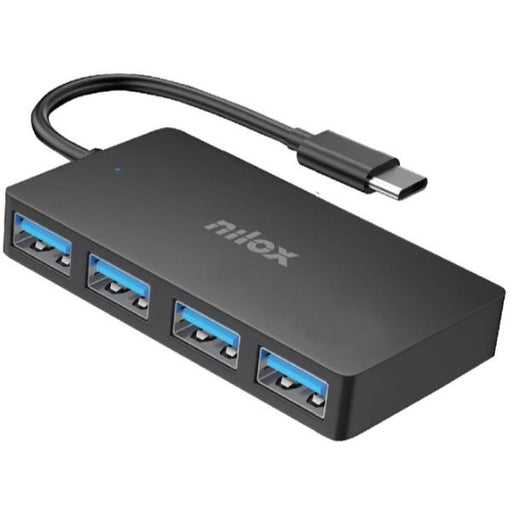 EAN 8431775035478 - Nilox NXHUBUSC04 hub de interfaz USB 3.2 Gen 1 (3.1 Gen 1) Type-A 5000 Mbit/s Negro imagen 1