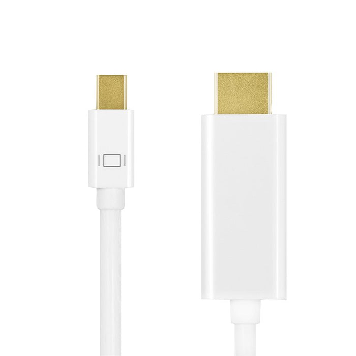 EAN 4052792052268 - LogiLink CV0124 adaptador de cable de vídeo 3 m Mini DisplayPort HDMI tipo A (Estándar) Blanco imagen 2