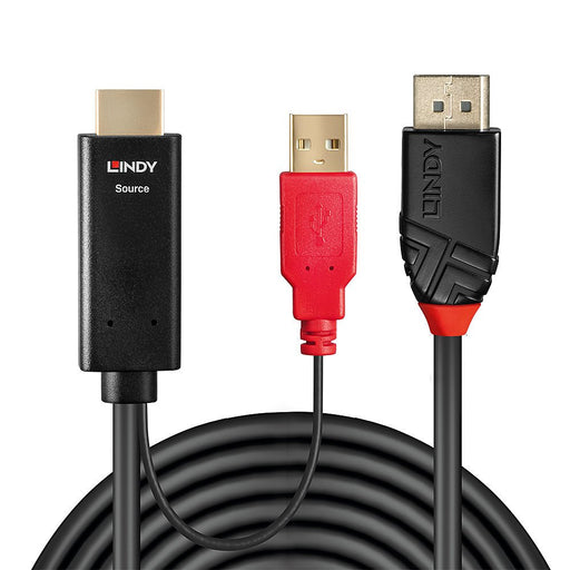 EAN 4002888414265 - Lindy 41426 adaptador de cable de vídeo 2 m HDMI + USB DisplayPort Negro, Rojo imagen 2