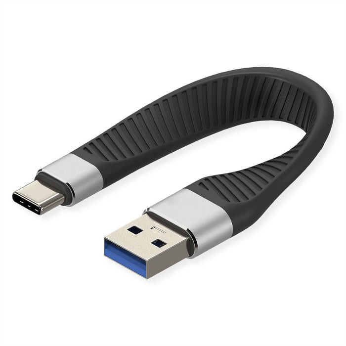 EAN 7630049633032 - ROLINE 11.02.9017 cable USB USB 3.2 Gen 2 (3.1 Gen 2) 0,11 m USB A USB C 10 Gbit/s Negro imagen 1