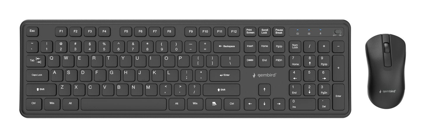 EAN 8716309136808 - Gembird KBS-WPS-01 teclado Ratón incluido Oficina RF inalámbrico QWERTY Internacional de EE.UU. Negro imagen 1