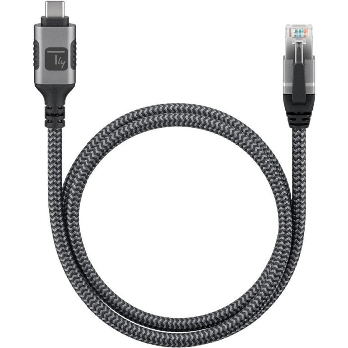 EAN 8059018369724 - Techly ICOC U3C-RJ45-030 cable de red Plata, Negro 3 m Cat6 F/UTP (FTP) imagen 2
