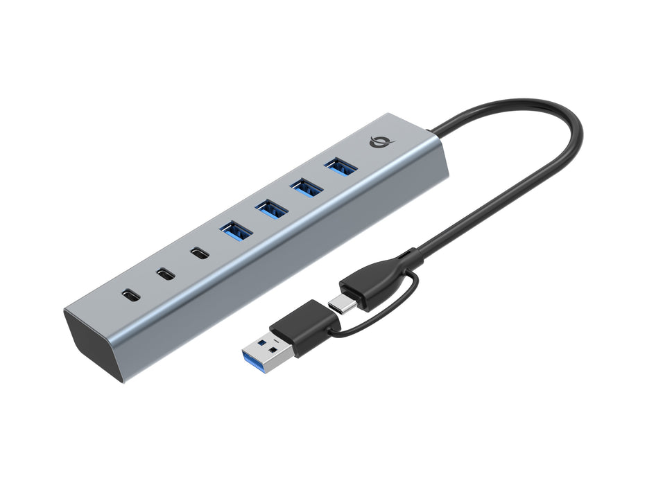 EAN 4015867238288 - Conceptronic HUBBIES20G hub de interfaz USB 3.2 Gen 1 (3.1 Gen 1) Type-C 5000 Mbit/s Gris imagen 1