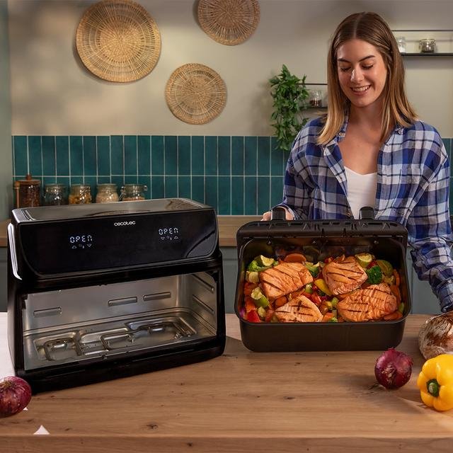 EAN 8435771921728 - Cecotec Cecofry&Grill Duoheat 10000 Doble 10 L Independiente 2800 W Freidora de aire caliente Negro imagen 13