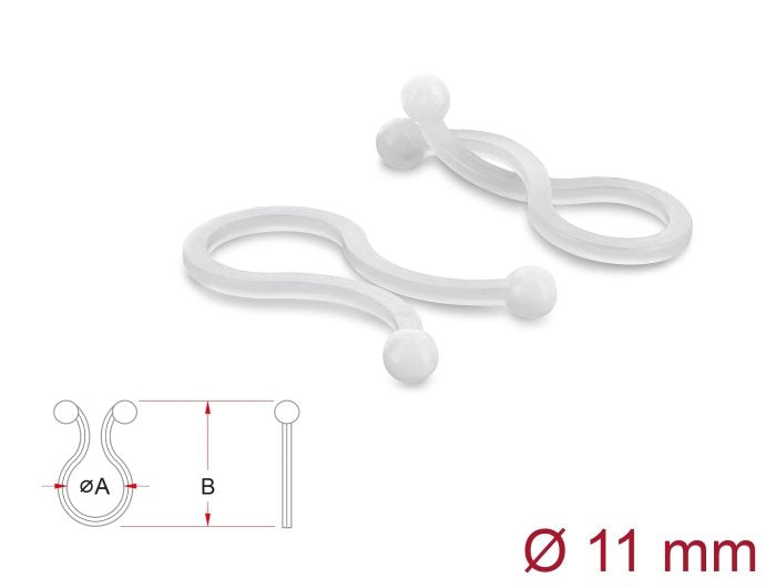EAN 4043619220625 - DeLOCK 22062 organizador de cables Universal Clip para cable 100 pieza(s) imagen 2