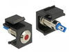 EAN 4043619864645 - DeLOCK 86464 conector Keystone LED Negro, Azul, Rojo, Acero inoxidable imagen 1