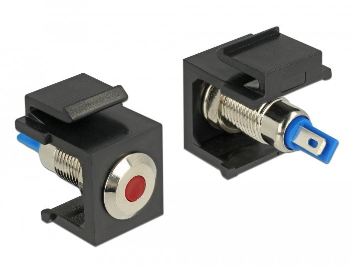 EAN 4043619864645 - DeLOCK 86464 conector Keystone LED Negro, Azul, Rojo, Acero inoxidable imagen 1