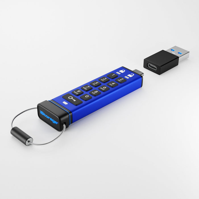 EAN 5060220254046 - iStorage datAshur PRO+C unidad flash USB 32 GB USB Tipo C 3.2 Gen 1 (3.1 Gen 1) Azul imagen 5