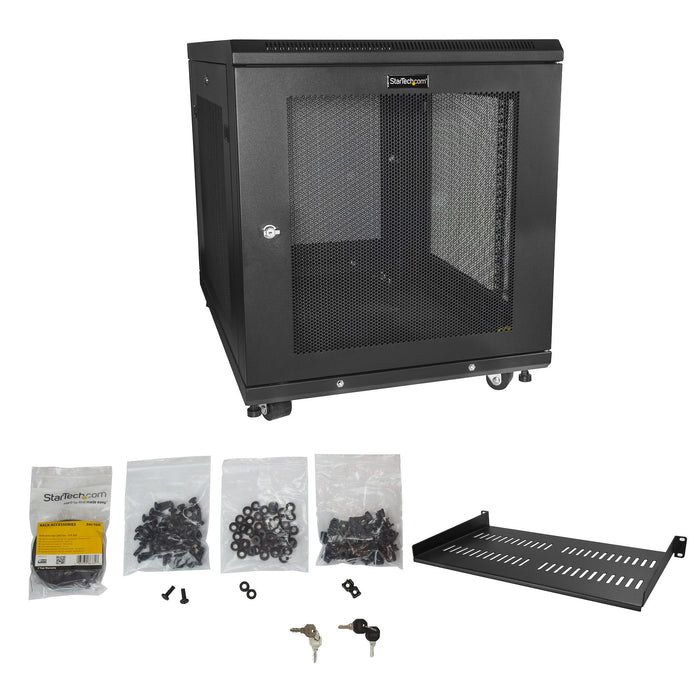 EAN 0065030870252 - StarTech.com RK1233BKM armario rack Rack o bastidor independiente Negro imagen 3