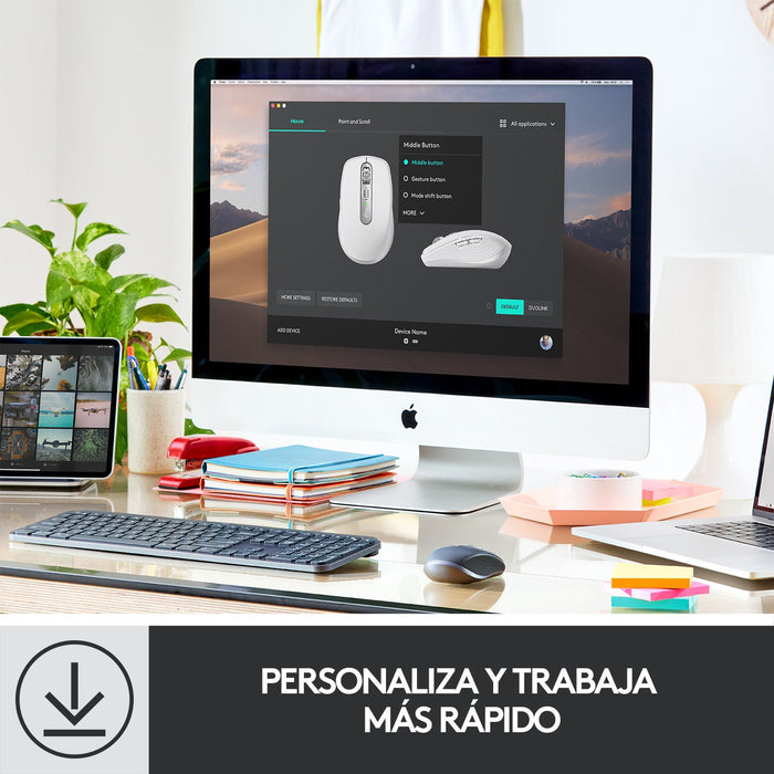 EAN 5099206092952 - Logitech MX Anywhere 3 ratón Viajes mano derecha RF Wireless + Bluetooth Laser 4000 DPI imagen 9