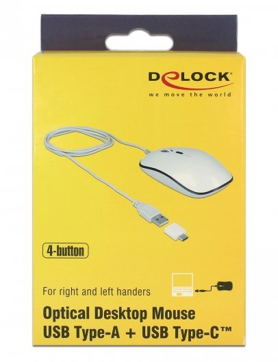 EAN 4043619125326 - DeLOCK 12532 ratón Oficina Ambidextro USB tipo A Óptico 3200 DPI imagen 4